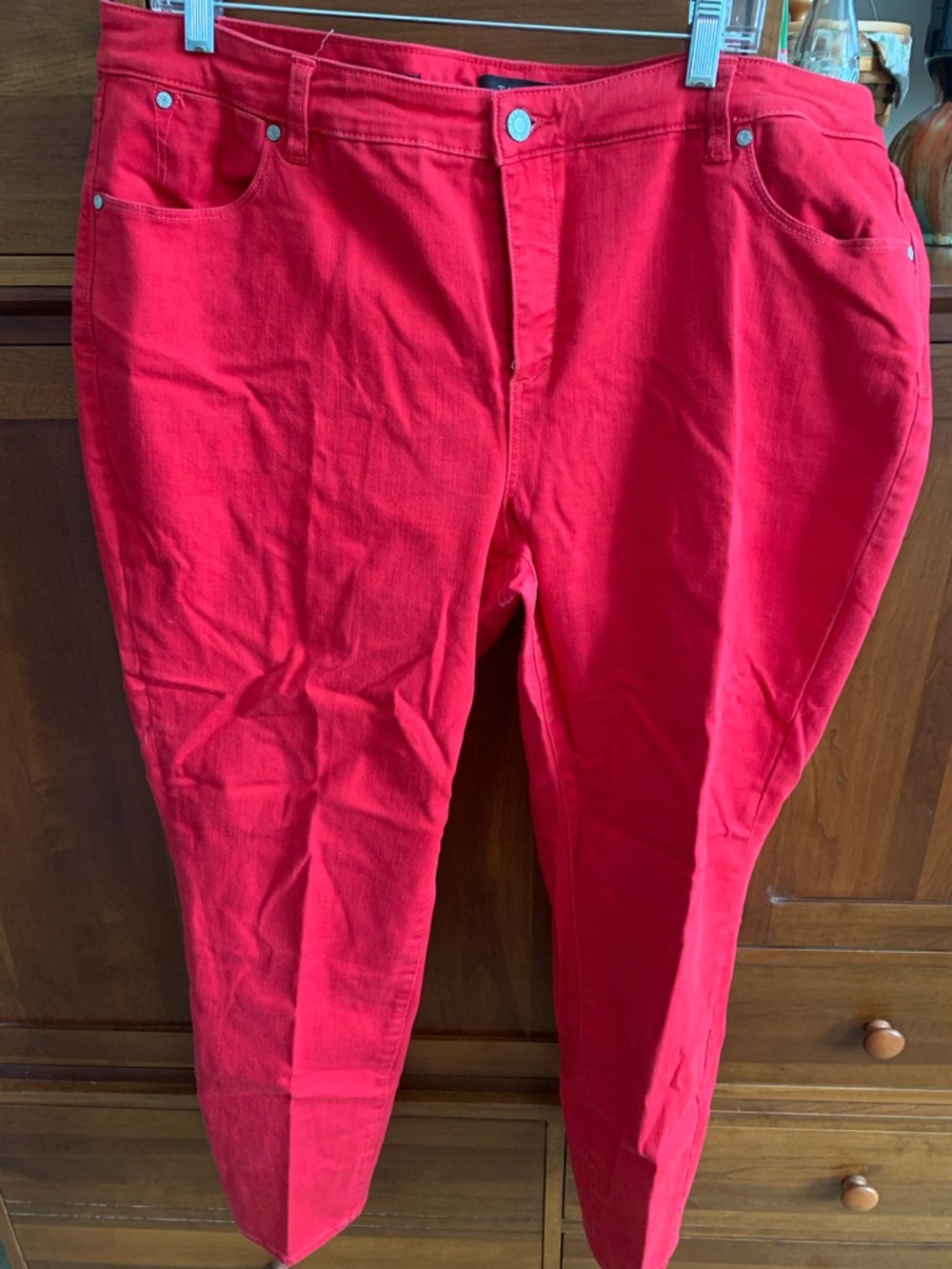 Talbots Skinny Jeans in Bright Red - Picture 2 of 7